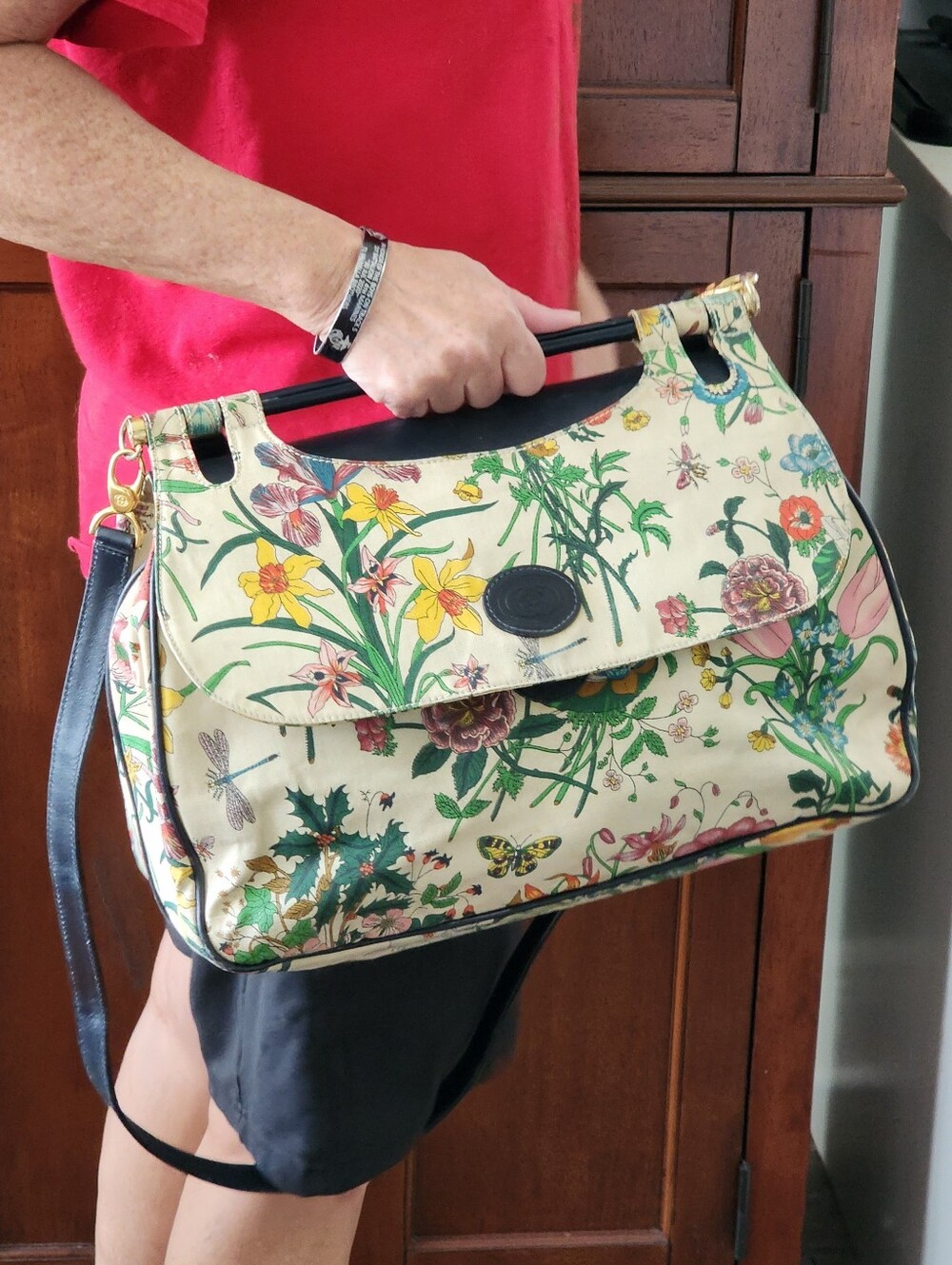 Authentic Vintage Gucci Flora Handbag - Picture 3 of 17